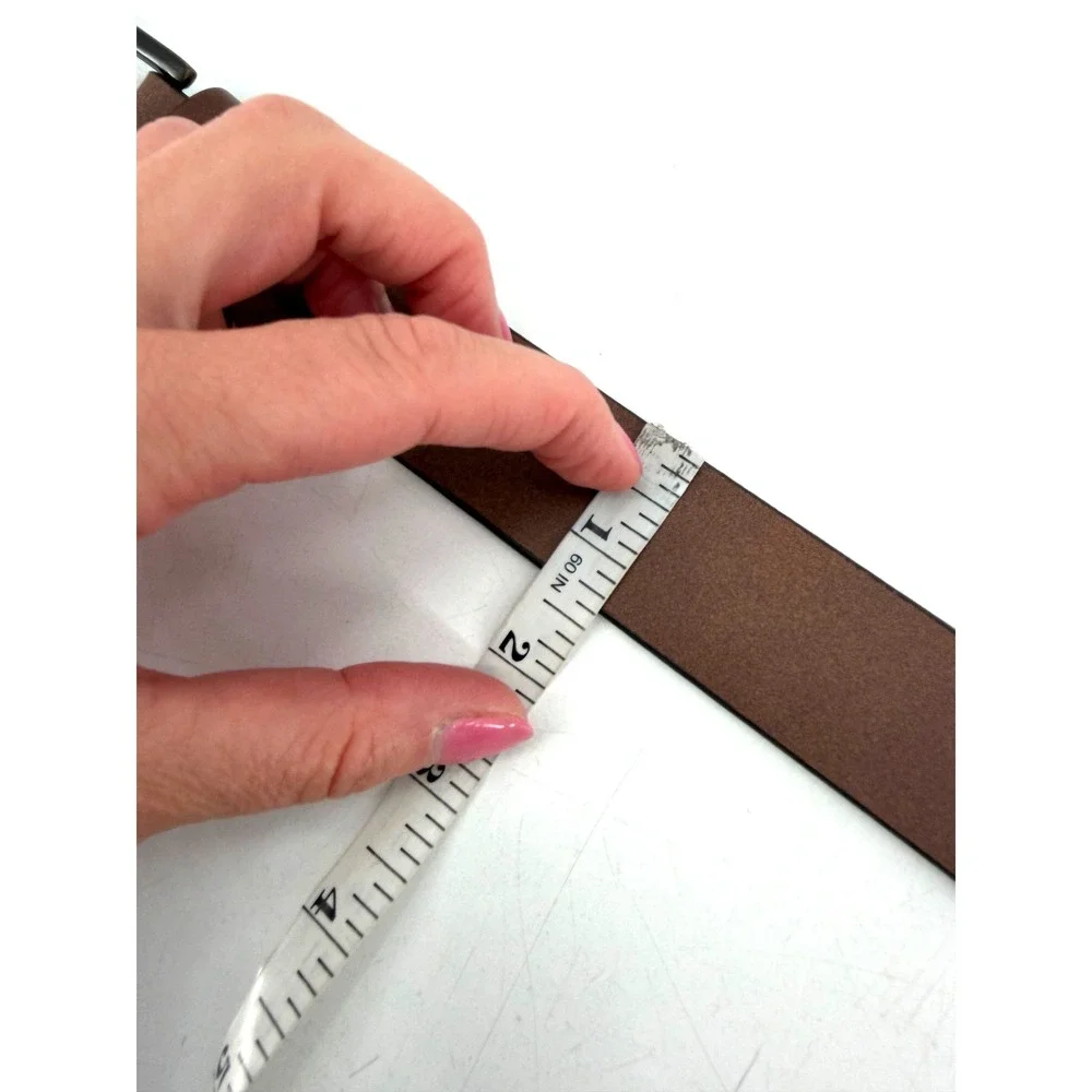 Eddie Bauer Leather Belt Mens 48 Brown Oak Genuine Leather Rugged Gorpcore NWT